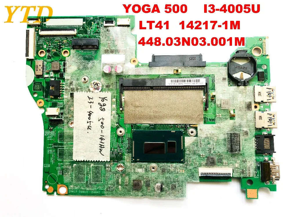 Original for Lenovo yoga 500 laptop motherboard i3-4005u LT41 14217-1M 448.03N03.001M tested dood free shipping
Original for Lenovo yoga 500 laptop motherboard i3-4005u LT41 14217-1M 448.03N03.001M tested dood free shipping