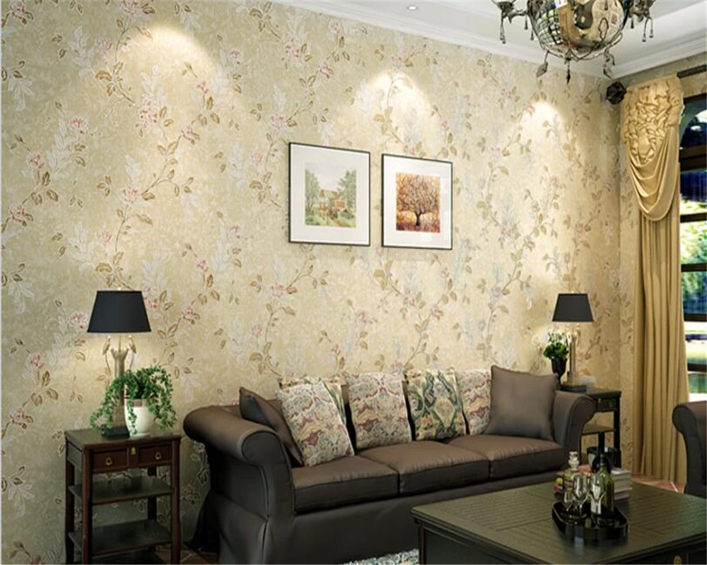 beibehang American fashion simple rural pastoral floral gold foil non-woven 3d wallpaper background wall papel de parede behang
beibehang American fashion simple rural pastoral floral gold foil non-woven 3d wallpaper background wall papel de parede behang