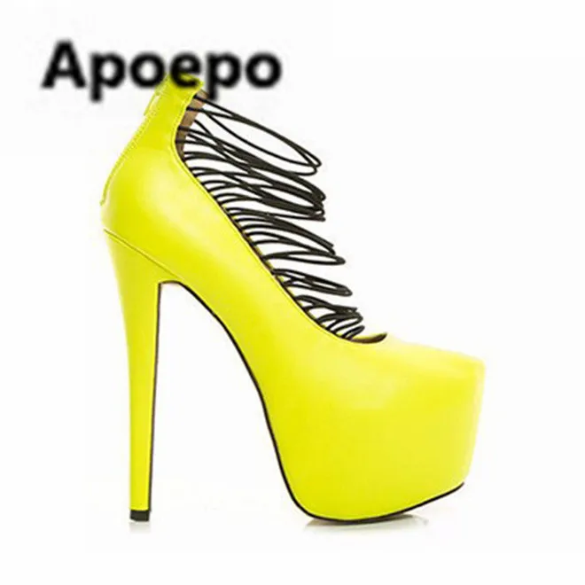 

Sales gladiator pumps sexy platform shoes women T-tied zebra ladies shoes about 16.5 cm extreme stiletto high heels pumps