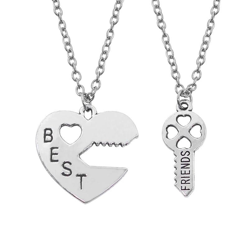Fashion Heart Best Friends Necklace Women 2 Pcs/Set Hollow Hearts Love Key Splicing BFF Necklaces & Pendants Jewelry Gift Collar
Fashion Heart Best Friends Necklace Women 2 Pcs/Set Hollow Hearts Love Key Splicing BFF Necklaces & Pendants Jewelry Gift Collar