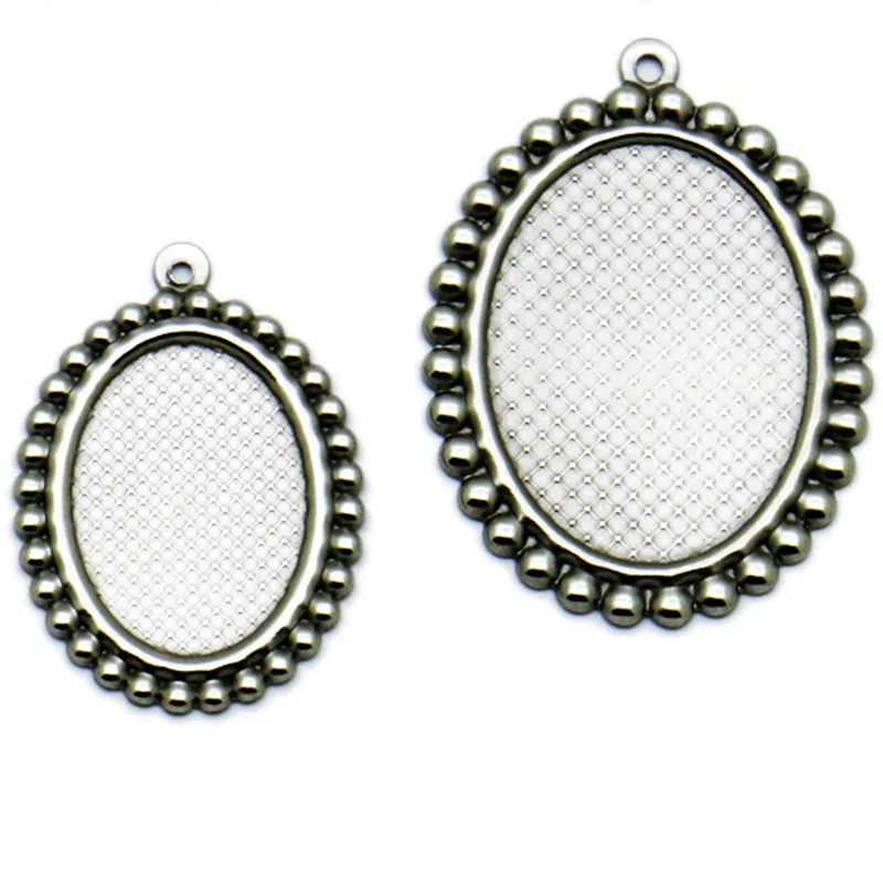 10pcs 13x18mm/18x25mm Stainless Steel Pendant Settings Cabochon Base Bezel Trays Blank Fit Cabochons Cameo DIY Findings
10pcs 13x18mm/18x25mm Stainless Steel Pendant Settings Cabochon Base Bezel Trays Blank Fit Cabochons Cameo DIY Findings