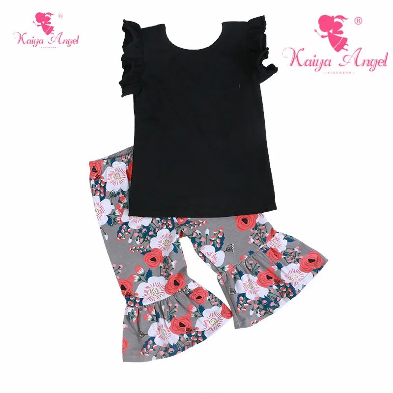 Kaiya Angel Toddler Girls Summer Clothing Black Cotton Top Light Gray Peach Peony Flower Pants Cute Boutique Kids Set Wholesale
Kaiya Angel Toddler Girls Summer Clothing Black Cotton Top Light Gray Peach Peony Flower Pants Cute Boutique Kids Set Wholesale