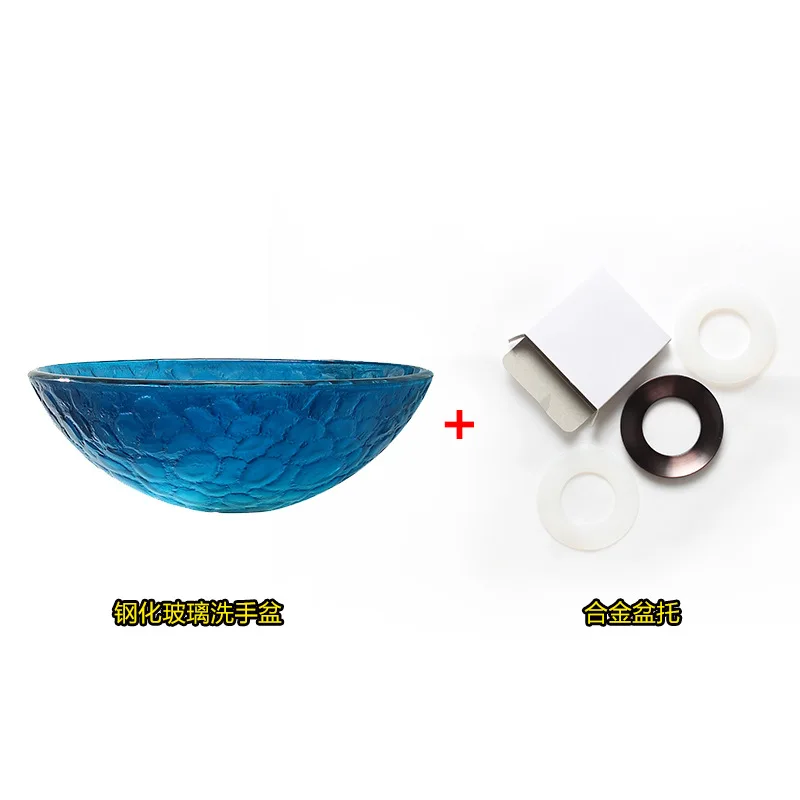 Black Ya toughened glass basin art basin bathroom sink bathroom countertop round table