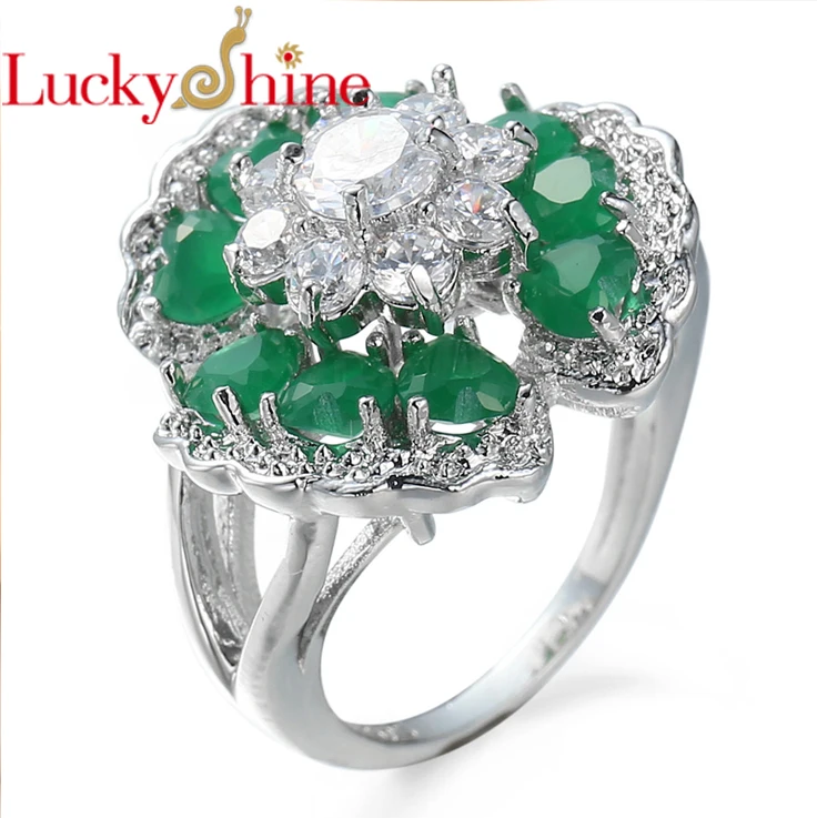 Luckyshine Exotic Mother's Day Present Green Zircon Silver Rings Holiday Gift Best Women Rings 93135
Luckyshine Exotic Mother's Day Present Green Zircon Silver Rings Holiday Gift Best Women Rings 93135