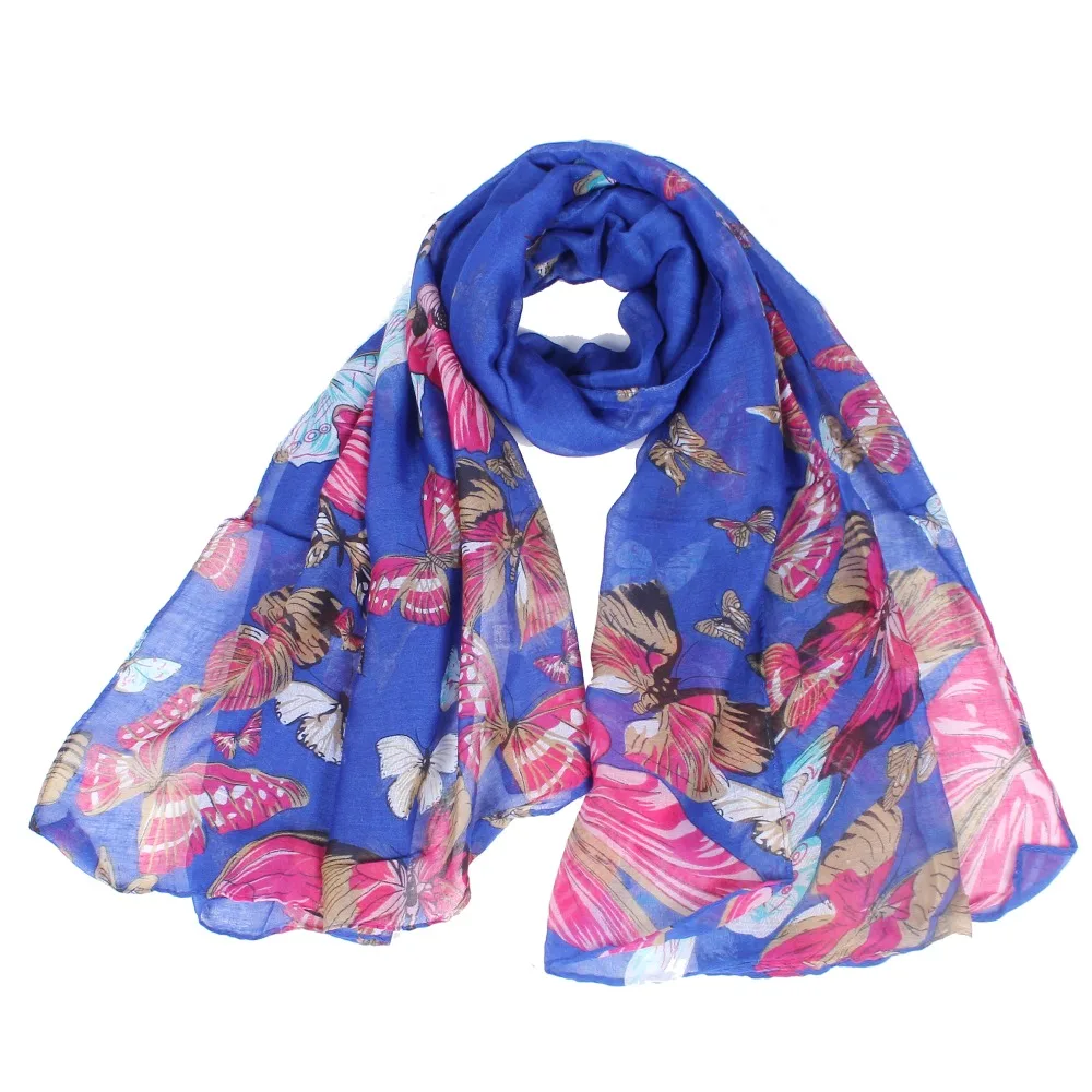 Fashion Lightweight Women Scarfs Blue Butterfly Print Polyester Shawl and Warps 180*80cm
Fashion Lightweight Women Scarfs Blue Butterfly Print Polyester Shawl and Warps 180*80cm