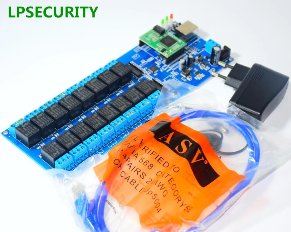 LPSECURITY Industrial 16 Ch Relay Switch board 12V of TCP Interface for lighting machine long distance controlling
LPSECURITY Industrial 16 Ch Relay Switch board 12V of TCP Interface for lighting machine long distance controlling