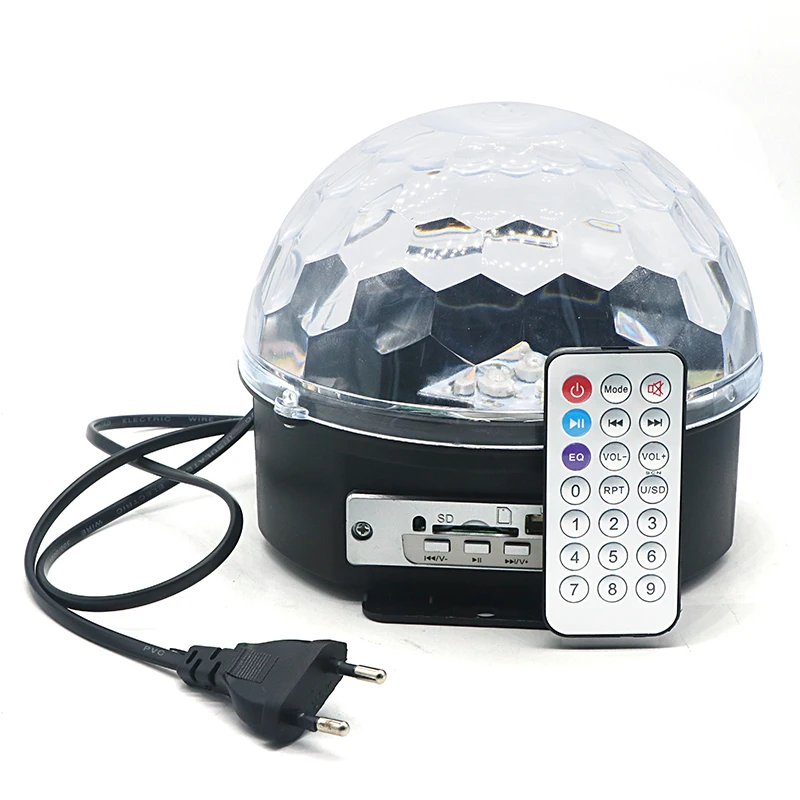 SZYOUMY MP3 с украшением в виде кристаллов магия вращающийся шар 9 Цвета светодиодный