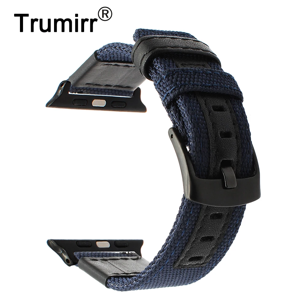 TRUMiRR Nylon & Leather Watchband for iWatch Apple Watch Series 5 4 3 2 1 44mm 40mm 42mm 38mm Band Stainless Steel Buckle Strap
TRUMiRR Nylon & Leather Watchband for iWatch Apple Watch Series 5 4 3 2 1 44mm 40mm 42mm 38mm Band Stainless Steel Buckle Strap