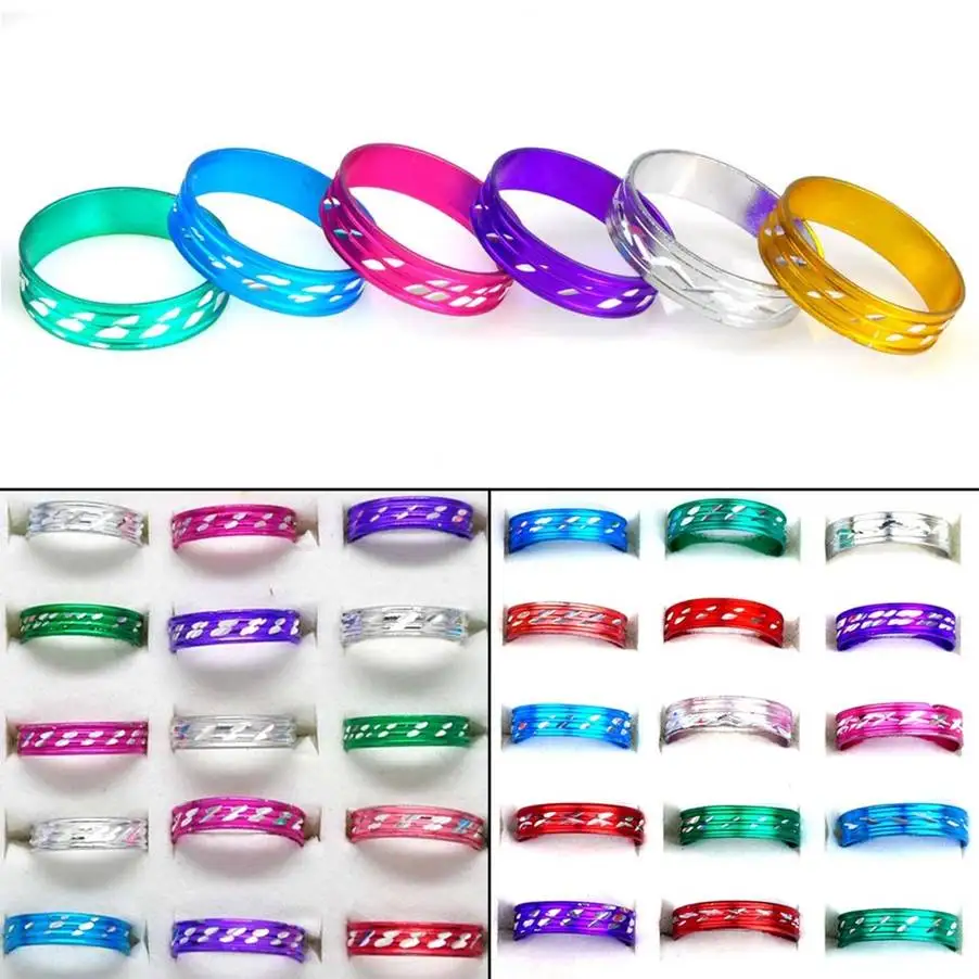 Wholesale 50pcs lots Band Rings Fashion Charm Jewelry Men Women Mix Colored Aluminum ring Size 17-19mm Drop Ship
Wholesale 50pcs lots Band Rings Fashion Charm Jewelry Men Women Mix Colored Aluminum ring Size 17-19mm Drop Ship
