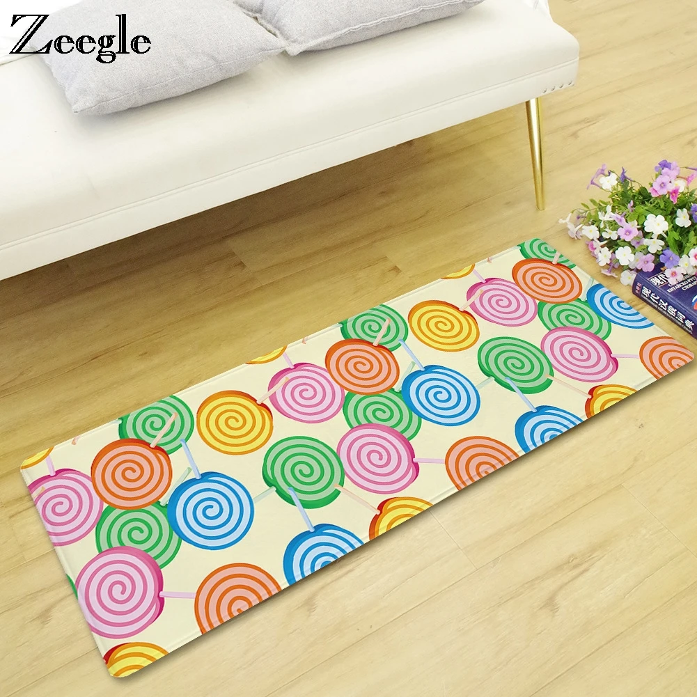 

Zeegle Modern Kitchen Mat Anti-slip Area Rugs for Living Room Balcony Table Chair Floor Mats Bathroom Carpet Doormat Bedroom Rug