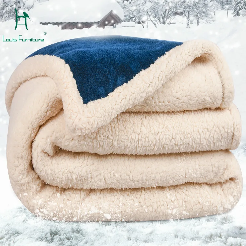 Louis Fashion Woolen Blanket Carpets Winter Thickening Keep Warm Double Skin Lamb Flannel Simple Modern
Louis Fashion Woolen Blanket Carpets Winter Thickening Keep Warm Double Skin Lamb Flannel Simple Modern