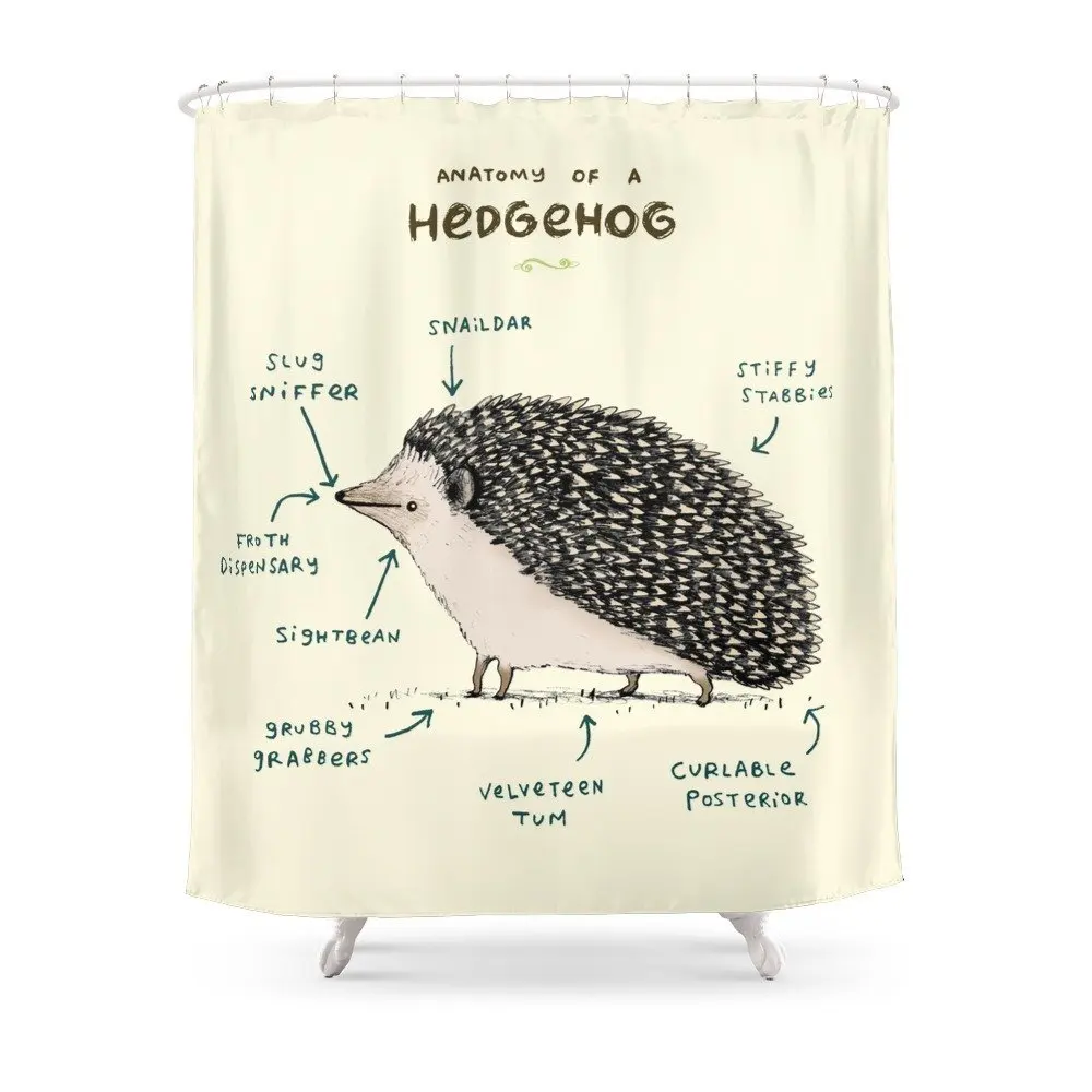 Anatomy Of A Hedgehog Shower Curtain Waterproof Polyester Fabric Bathroom Decor Multi-Size Printed Shower Curtain with 12 Hooks
Anatomy Of A Hedgehog Shower Curtain Waterproof Polyester Fabric Bathroom Decor Multi-Size Printed Shower Curtain with 12 Hooks