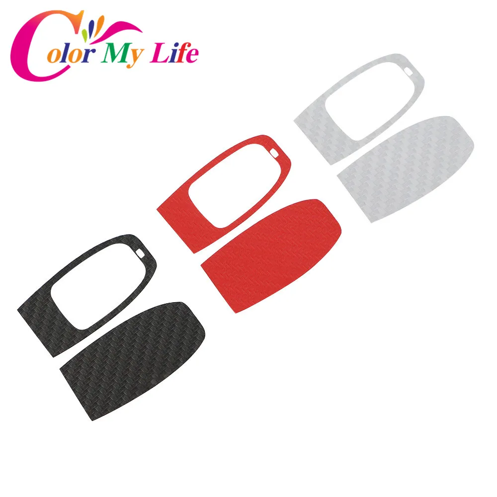 

Color My Life Carbon Fiber Car Smart Key Sticker For Audi A4 A6 RS4 A5 A7 A8 S5 RS5 8T Q5 S5 S6 Key Refitting Accessories