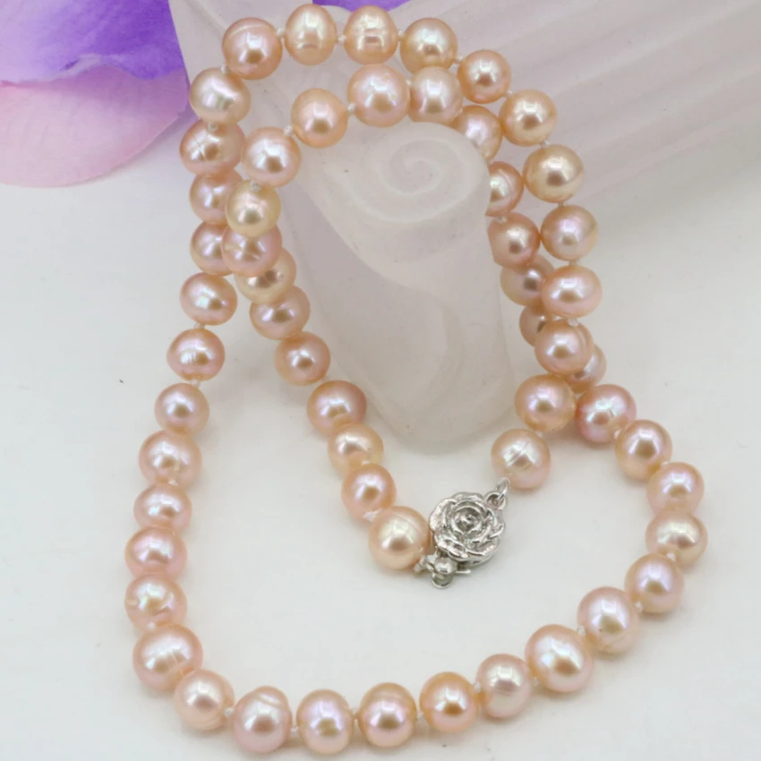 Orange natural freshwater pearl beads 7-8mm nearround clavicle chain strand necklace for women jewelry making gifts 18inch B3224
Orange natural freshwater pearl beads 7-8mm nearround clavicle chain strand necklace for women jewelry making gifts 18inch B3224