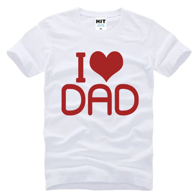 Мужская футболка с коротким рукавом, круглым вырезом и надписью «I Love You Dad»
Мужская футболка с коротким рукавом, круглым вырезом и надписью «I Love You Dad»