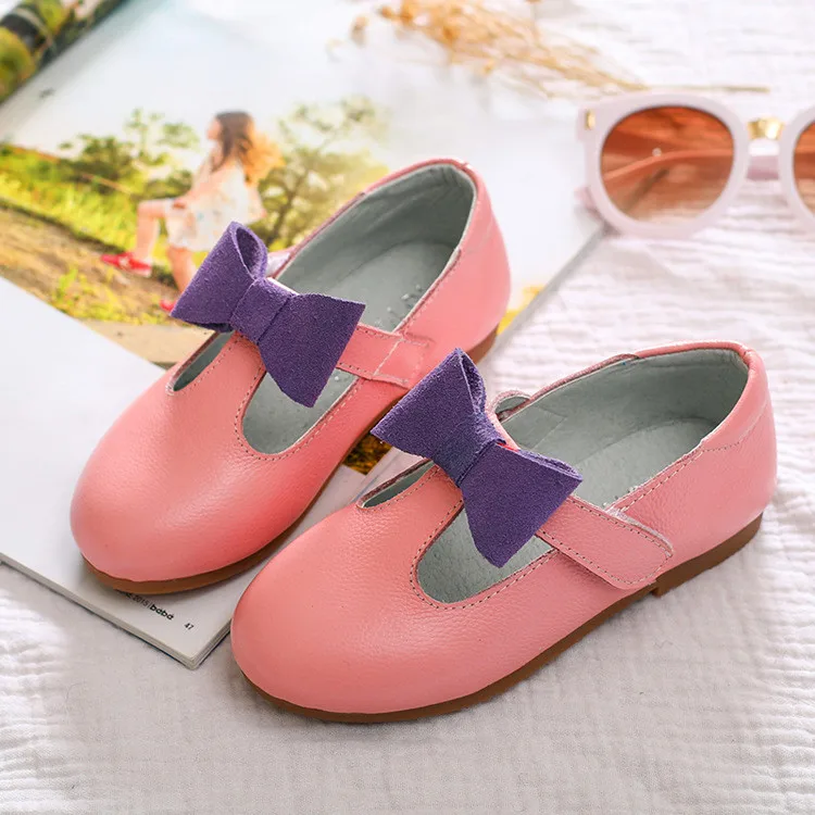 Girls Genuine Leather Princess Shoes with Bow-tie, Kid Dance Peformance Sneakers, Students shoes, White, Black, Pink, size 21-30
Girls Genuine Leather Princess Shoes with Bow-tie, Kid Dance Peformance Sneakers, Students shoes, White, Black, Pink, size 21-30