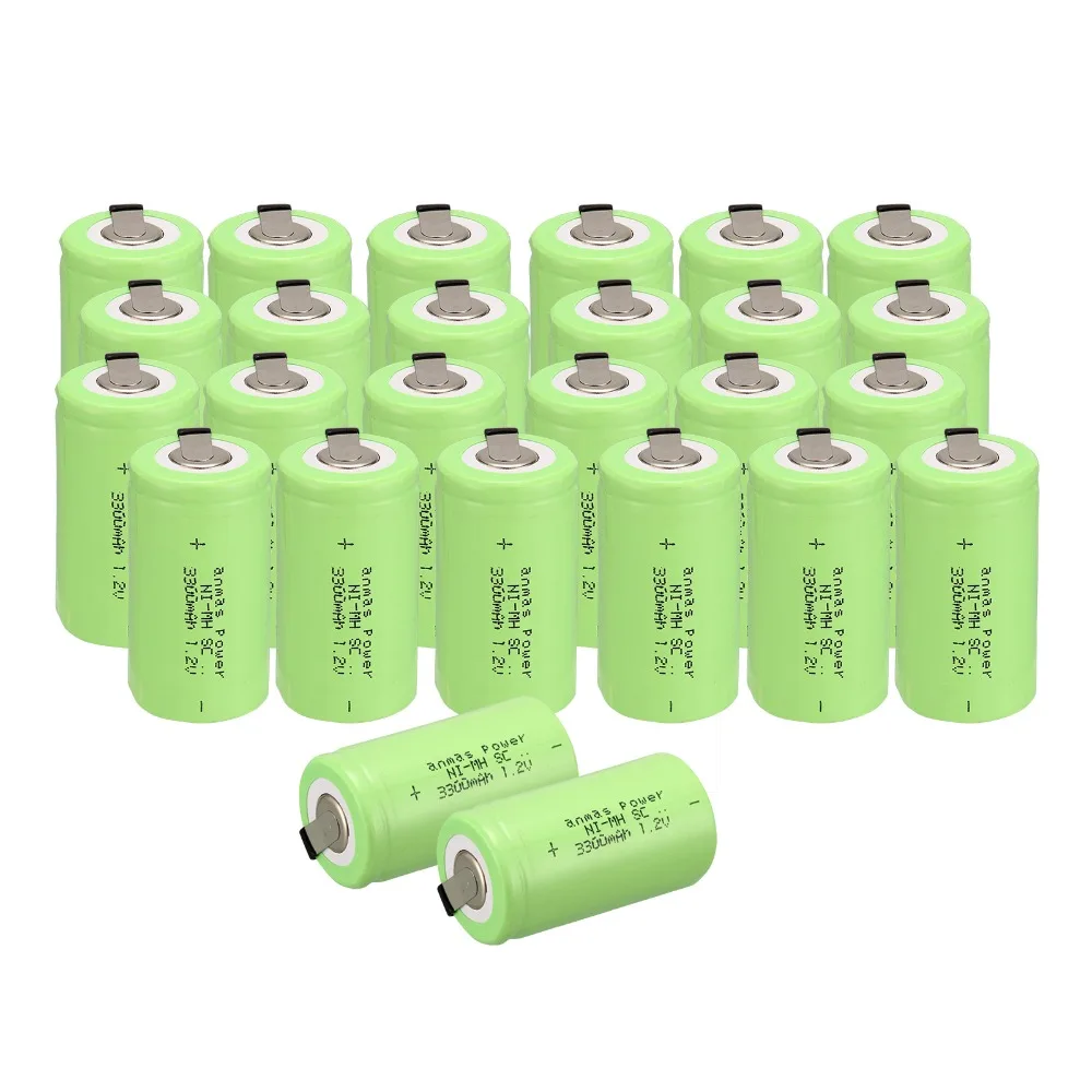 Аккумуляторная батарея Anmas Power, 24 шт./лот, 3300 мАч, 1,2 в, NI-MH, NI MH, Green Sub C SC, аккумуляторы с контактом
Аккумуляторная батарея Anmas Power, 24 шт./лот, 3300 мАч, 1,2 в, NI-MH, NI MH, Green Sub C SC, аккумуляторы с контактом