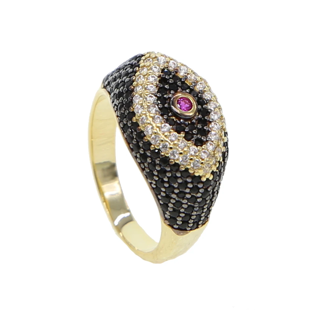 micro pave cz black white eyes US size 6 7 8 9 women lady classic turkish evil eye jewelry ring Gold color
micro pave cz black white eyes US size 6 7 8 9 women lady classic turkish evil eye jewelry ring Gold color