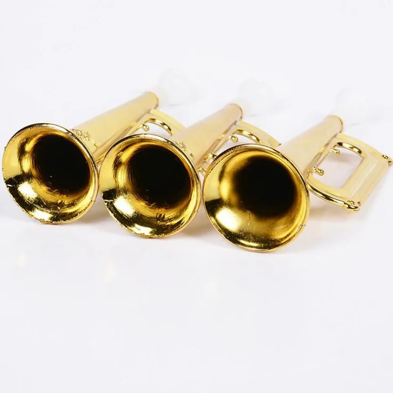 Creative Plastic Gold Horn Trumpet Noise Maker Kids Musical Instruments Educational Toys Christmas Party Favor Supplies
Creative Plastic Gold Horn Trumpet Noise Maker Kids Musical Instruments Educational Toys Christmas Party Favor Supplies