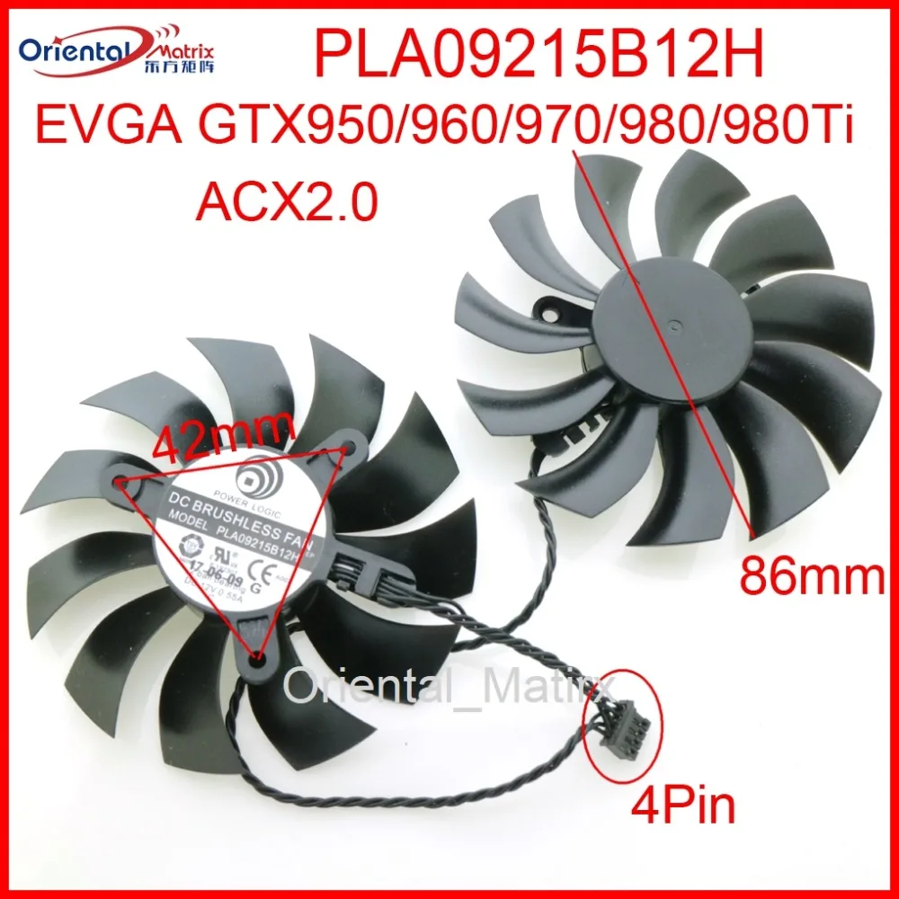 Free Shipping PLA09215B12H 12V 0.55A 86mm 4Pin For EVGA GTX950 GTX960 GTX970 GTX980 GTX980Ti ACX2.0 Graphics Card Cooling Fan
Free Shipping PLA09215B12H 12V 0.55A 86mm 4Pin For EVGA GTX950 GTX960 GTX970 GTX980 GTX980Ti ACX2.0 Graphics Card Cooling Fan