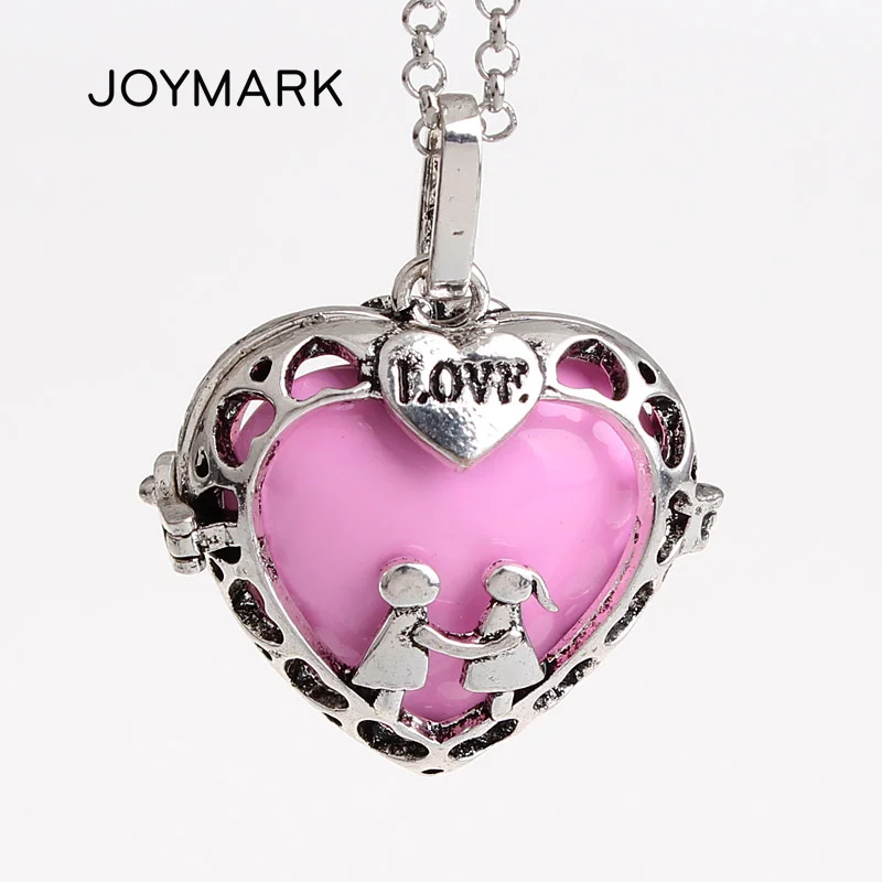 12pc/lot Couple Love Heart Copper Hollow Cage Chime Box Pendant Maternity Pregnancy Necklace With Musical Sound Bell Ball HCPN07
12pc/lot Couple Love Heart Copper Hollow Cage Chime Box Pendant Maternity Pregnancy Necklace With Musical Sound Bell Ball HCPN07