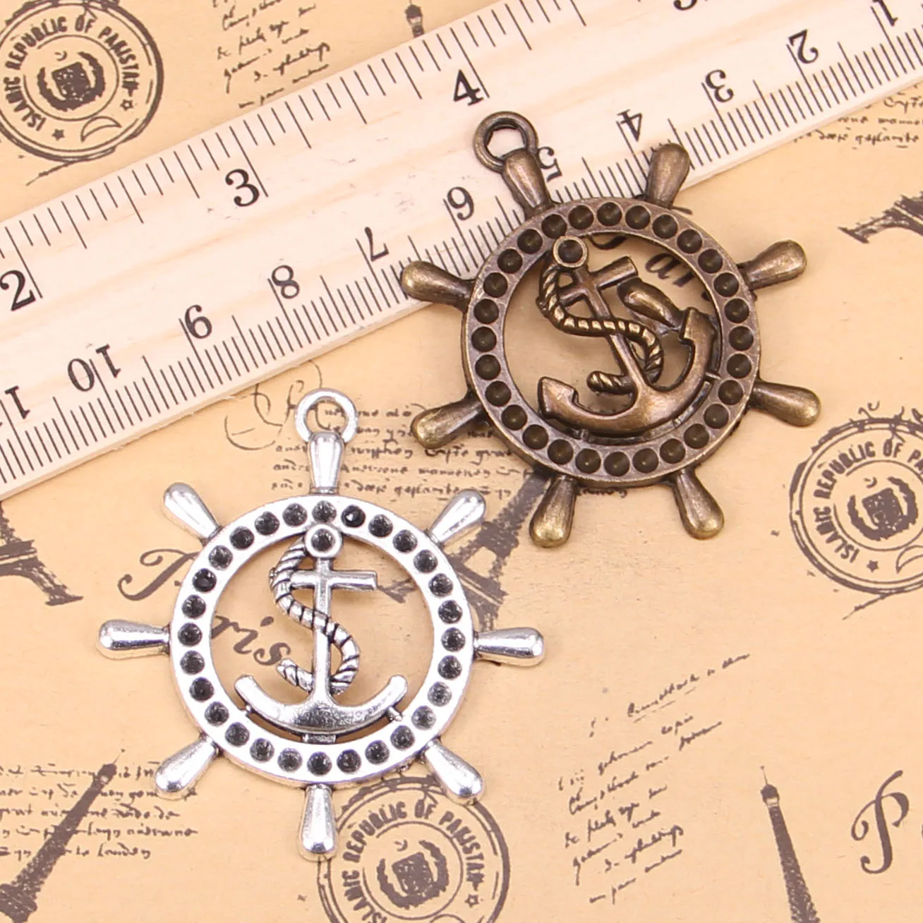 20pcs Jewelry Charms rudder anchor helm 45x49mm Antique Silver Plated Pendants Making DIY Handmade Tibetan Silver Jewelry
20pcs Jewelry Charms rudder anchor helm 45x49mm Antique Silver Plated Pendants Making DIY Handmade Tibetan Silver Jewelry