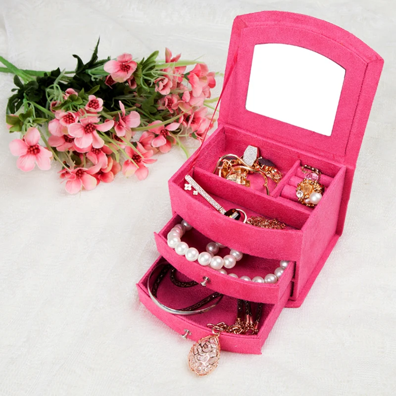 FREE Promotions Lovely 4 color jewelry box / Cosmetic box organizer /casket /purple, rose-red, pink, red optional/Women's Gifts
FREE Promotions Lovely 4 color jewelry box / Cosmetic box organizer /casket /purple, rose-red, pink, red optional/Women's Gifts