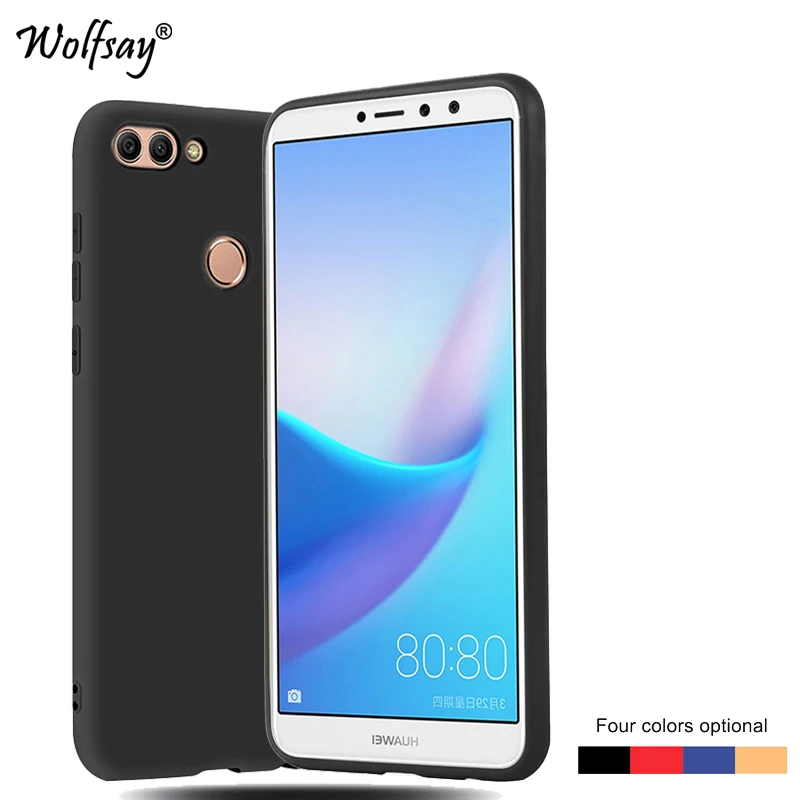 Чехол для Huawei Y9 2018 мягкий ТПУ резиновый матовый защитный чехол телефона Бампер |