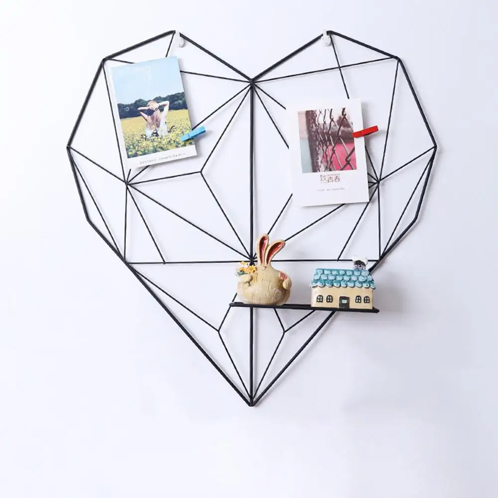 Nordic Style Home Metal Cafe Heart Wall Hanging Shelf Clips Cords Photos Postcards Frame Display Art Storage Rack Holder Decor
Nordic Style Home Metal Cafe Heart Wall Hanging Shelf Clips Cords Photos Postcards Frame Display Art Storage Rack Holder Decor