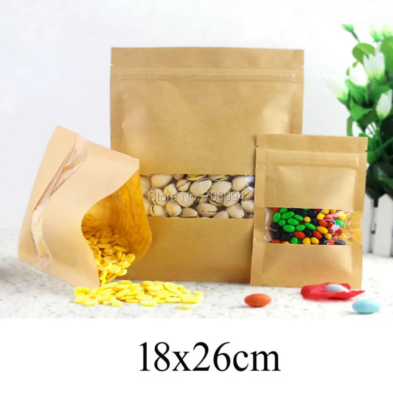 100PCS 18*26cm(7.09''*10.24'') Brown Zipper Kraft bag,Window Kraft paper bag with ziplock for Candy/Coffee/Tea/gift paper pouch
100PCS 18*26cm(7.09''*10.24'') Brown Zipper Kraft bag,Window Kraft paper bag with ziplock for Candy/Coffee/Tea/gift paper pouch