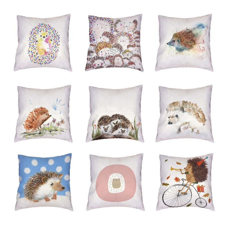Colorful Hedgehog White Cushion Cover Geometric Pink Flower Car Decor Cases Polyester Peach Skin Pillowcases Watercolour Painted
Colorful Hedgehog White Cushion Cover Geometric Pink Flower Car Decor Cases Polyester Peach Skin Pillowcases Watercolour Painted