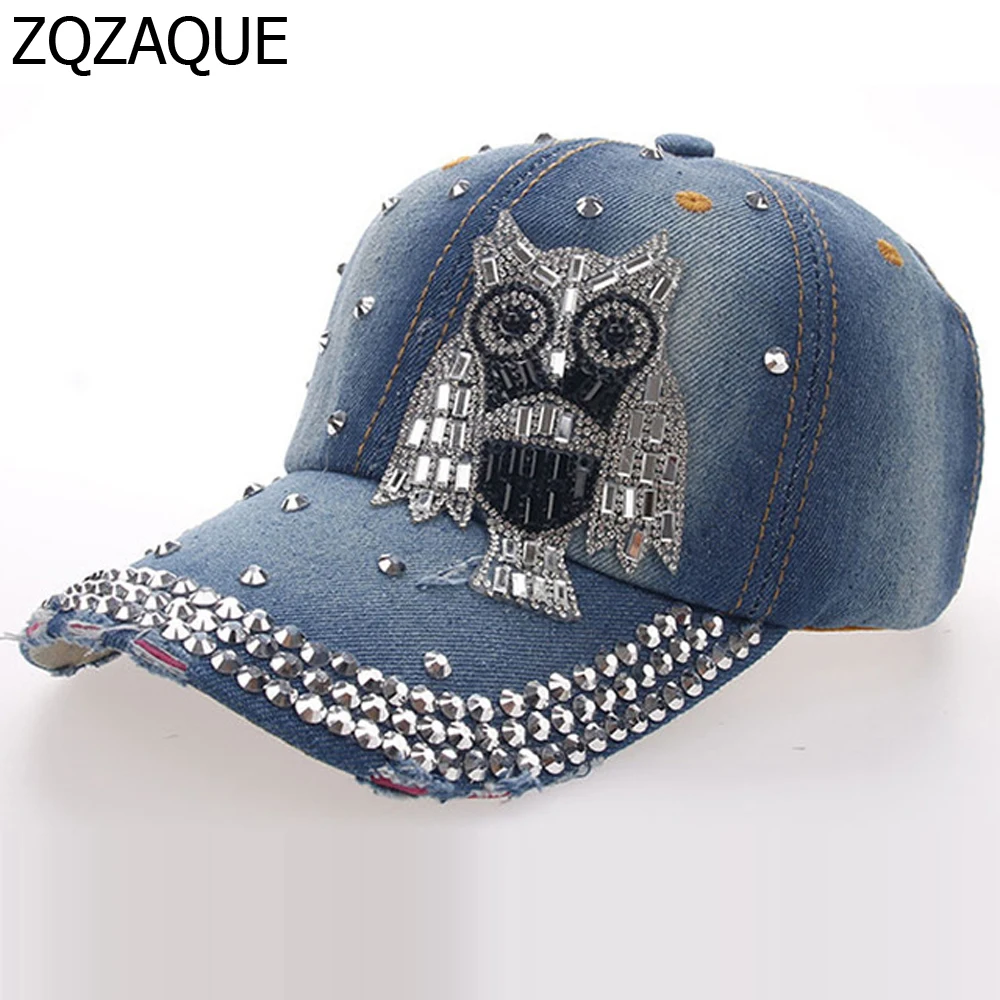 2018 New Girls' Diamond Denim Baseball Caps Fashion Manual Drill Owl Icon All-match Style Nice Shining Hats Drop Shipping SY345
2018 New Girls' Diamond Denim Baseball Caps Fashion Manual Drill Owl Icon All-match Style Nice Shining Hats Drop Shipping SY345