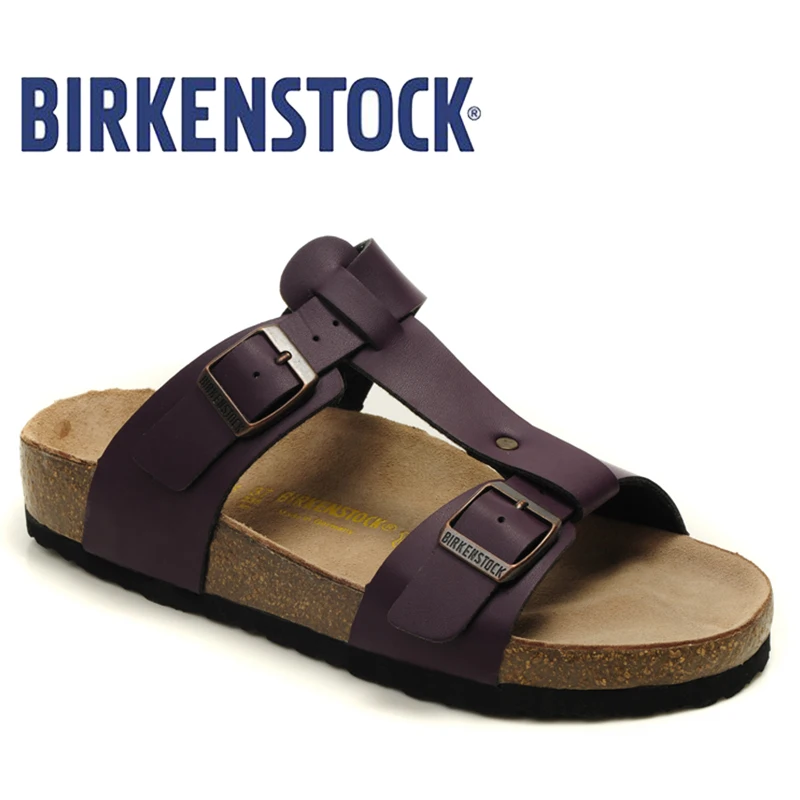 2019 BIRKENSTOCK/Летняя обувь унисекс на плоской подошве модные сандалии пляжные