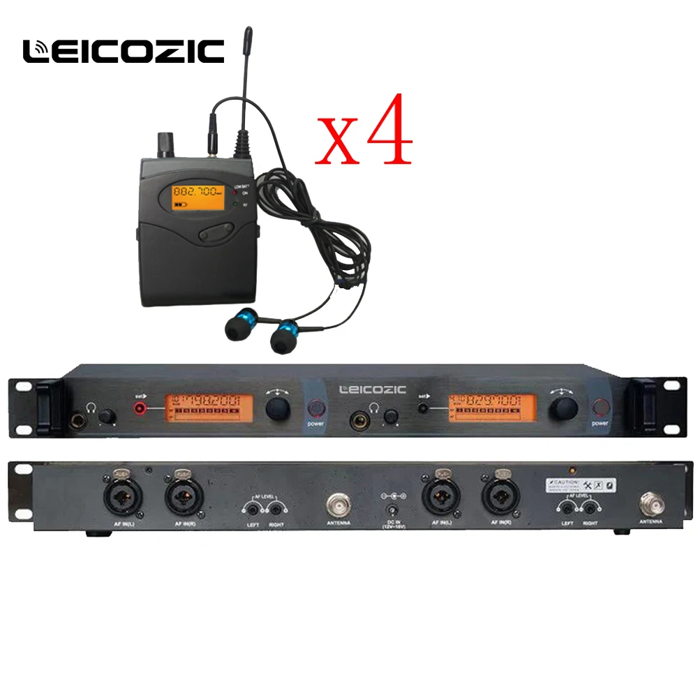 Leicozic in ear monitor wireless system with 4 receiver BK-2050 2 Channel Monitoring in ear system for stage / recording studio
Leicozic in ear monitor wireless system with 4 receiver BK-2050 2 Channel Monitoring in ear system for stage / recording studio