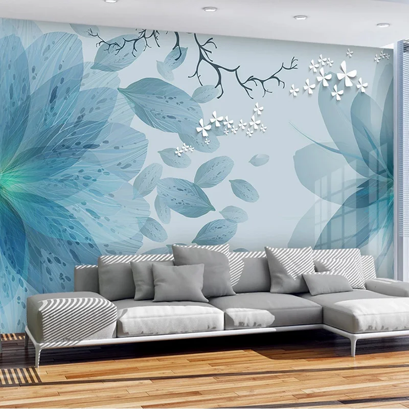 Modern Wallpaper 3D Blue Flowers Butterfly Photo Wall Murals Living Room TV Bedroom Romantic Home Decor Self-Adhesive Stickers
Modern Wallpaper 3D Blue Flowers Butterfly Photo Wall Murals Living Room TV Bedroom Romantic Home Decor Self-Adhesive Stickers