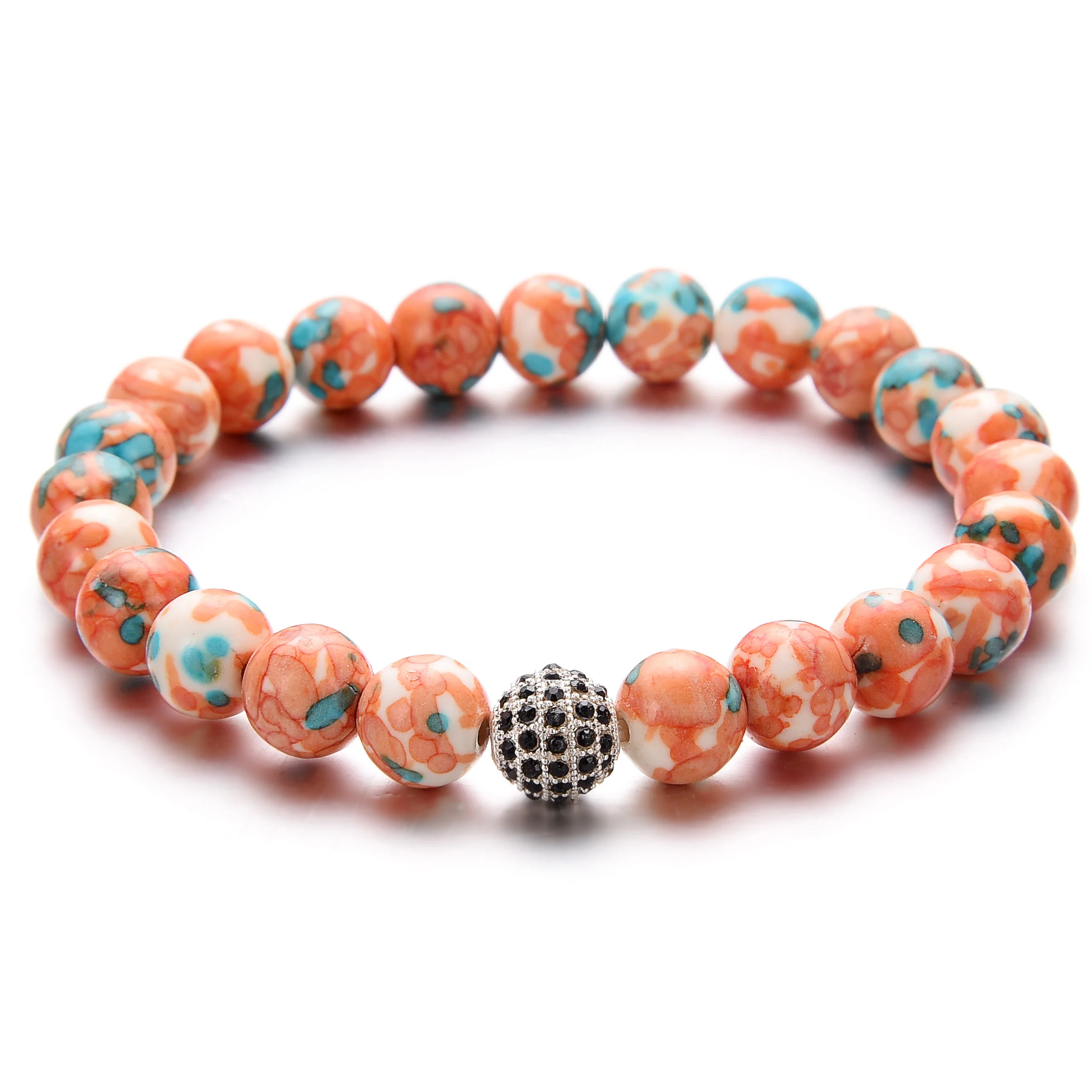 ASHMITA 2019 8MM Micro Inlaid Ball Pink Pattern Stone Bracelet Man Fashion Women Gift For Beautiful Beads
ASHMITA 2019 8MM Micro Inlaid Ball Pink Pattern Stone Bracelet Man Fashion Women Gift For Beautiful Beads