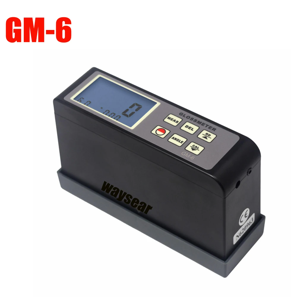 GM-6 Gloss Meter range 0.1-200Gu 60 angle gloss meter Portable Digital Glossmeter with blue backlight
GM-6 Gloss Meter range 0.1-200Gu 60 angle gloss meter Portable Digital Glossmeter with blue backlight
