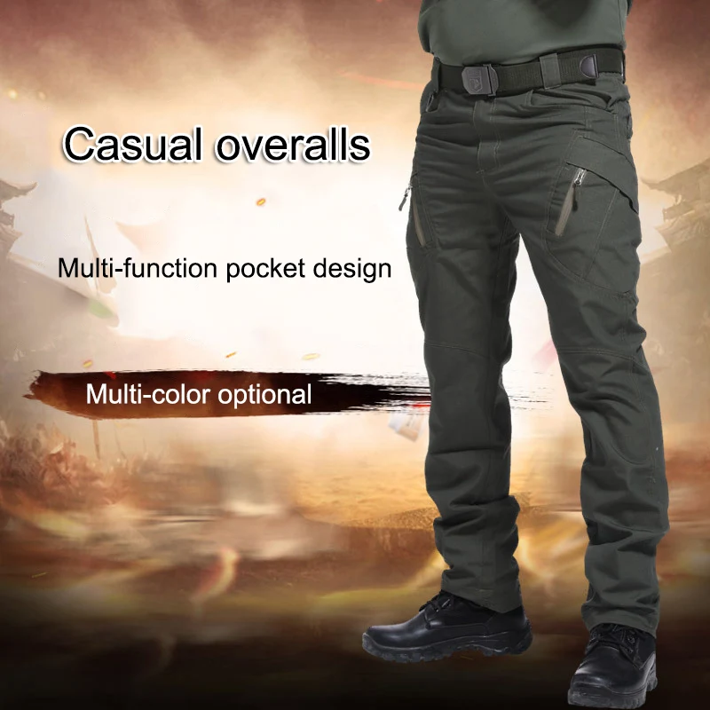 Men Trousers Solid Color Tactical Waterproof Multi-pockets Long Pants ED-shipping
Men Trousers Solid Color Tactical Waterproof Multi-pockets Long Pants ED-shipping
