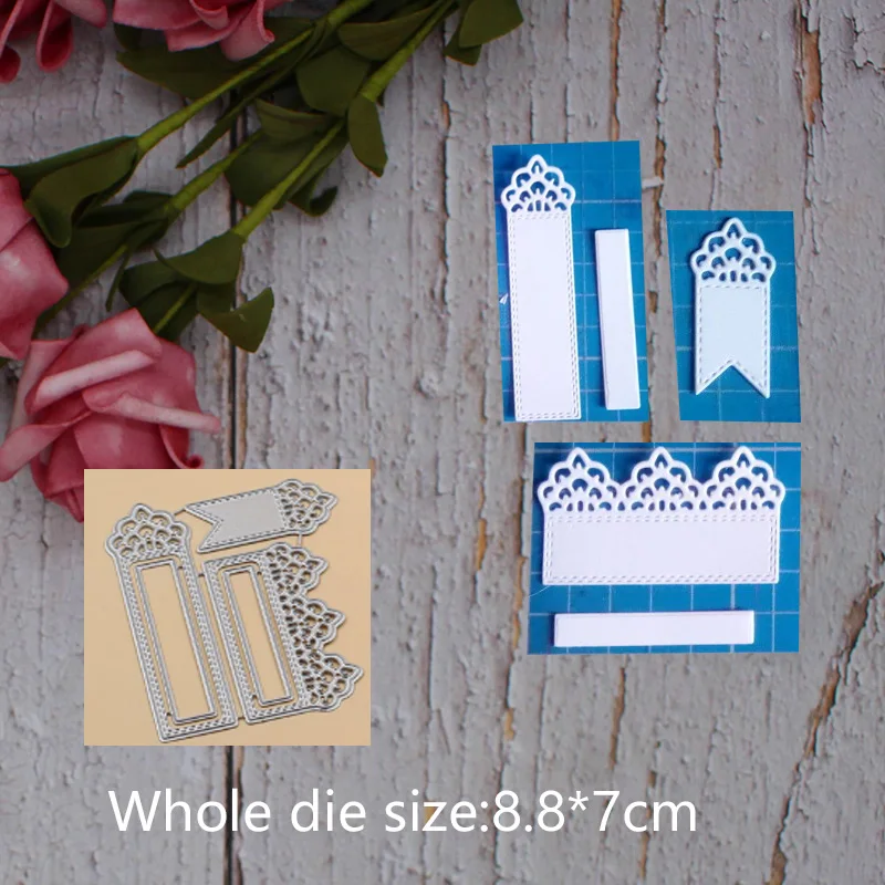 Metal steel frames Cutting Dies Decorationt Bookmark lace DIY Scrap booking Photo Album Embossing paper Cards8.8*7cm
Metal steel frames Cutting Dies Decorationt Bookmark lace DIY Scrap booking Photo Album Embossing paper Cards8.8*7cm