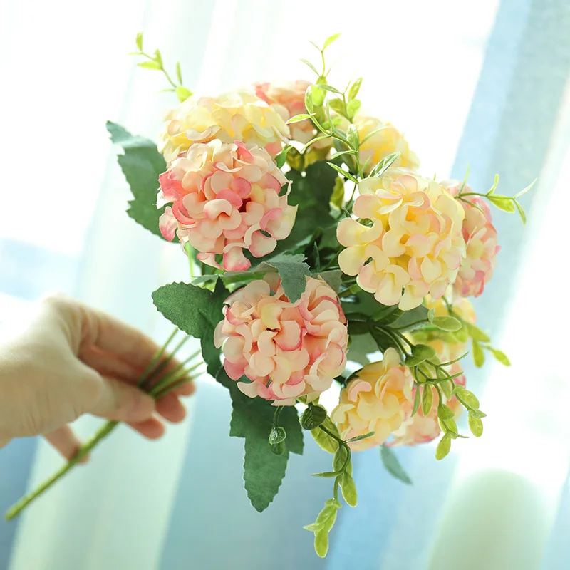 1 Bundle Hydrangea Artificial Flowers Bouquet For Christmas Home Decor Bride Hand Wedding Fake Silk Blooming Peony Flower Cheap
1 Bundle Hydrangea Artificial Flowers Bouquet For Christmas Home Decor Bride Hand Wedding Fake Silk Blooming Peony Flower Cheap