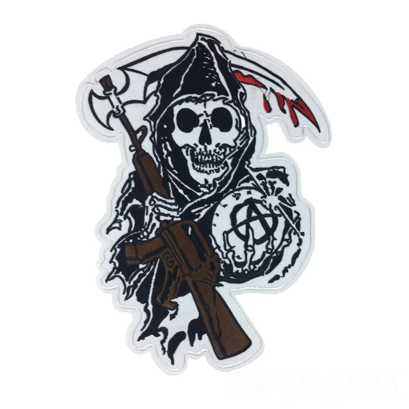 Skeleton Gun Pirate Scary Fashion Patch Embroidered Patches Iron on Patches for Clothes stickers applique fabric new 1pc
Skeleton Gun Pirate Scary Fashion Patch Embroidered Patches Iron on Patches for Clothes stickers applique fabric new 1pc