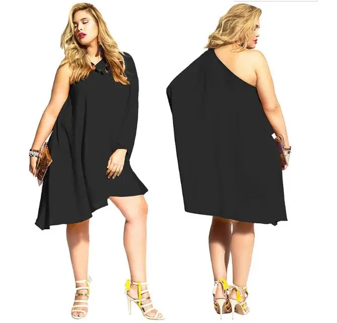 Autumn Women Casual Tunic Dress One Shoulder Long Sleeve Solid Dresses Irregular Round Neck Elegant Party Vestidos Big Size new
Autumn Women Casual Tunic Dress One Shoulder Long Sleeve Solid Dresses Irregular Round Neck Elegant Party Vestidos Big Size new