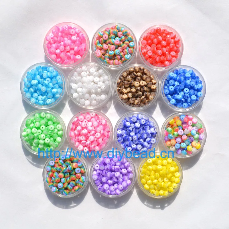 100 pcs DIY Bracelet Accessory Handcraft Department 18 Color 8MM Round Shape Transparent Resin Stripe Beads jewelry Findings
100 pcs DIY Bracelet Accessory Handcraft Department 18 Color 8MM Round Shape Transparent Resin Stripe Beads jewelry Findings
