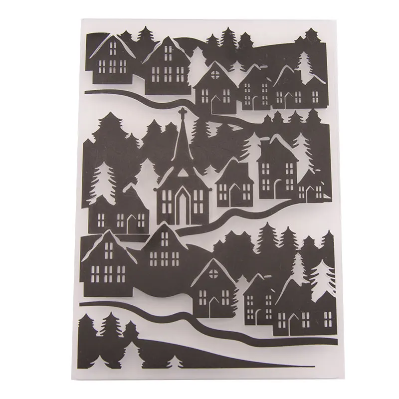 2019 New 10.5x14.5cm House Village Embossing folders Plastic Embossing Folder For Scrapbooking DIY Photo Album Card
2019 New 10.5x14.5cm House Village Embossing folders Plastic Embossing Folder For Scrapbooking DIY Photo Album Card
