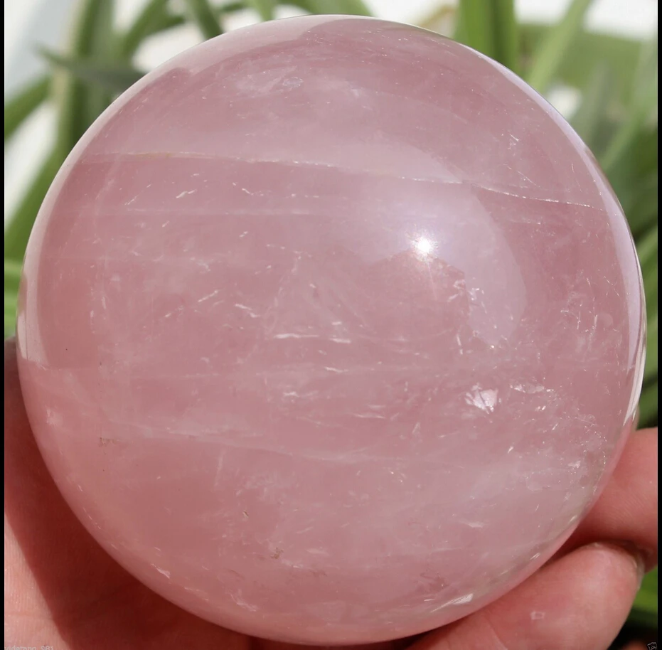 Череп резной радуги натуральный розовый кварц волшебный кристалл целебный шар 110