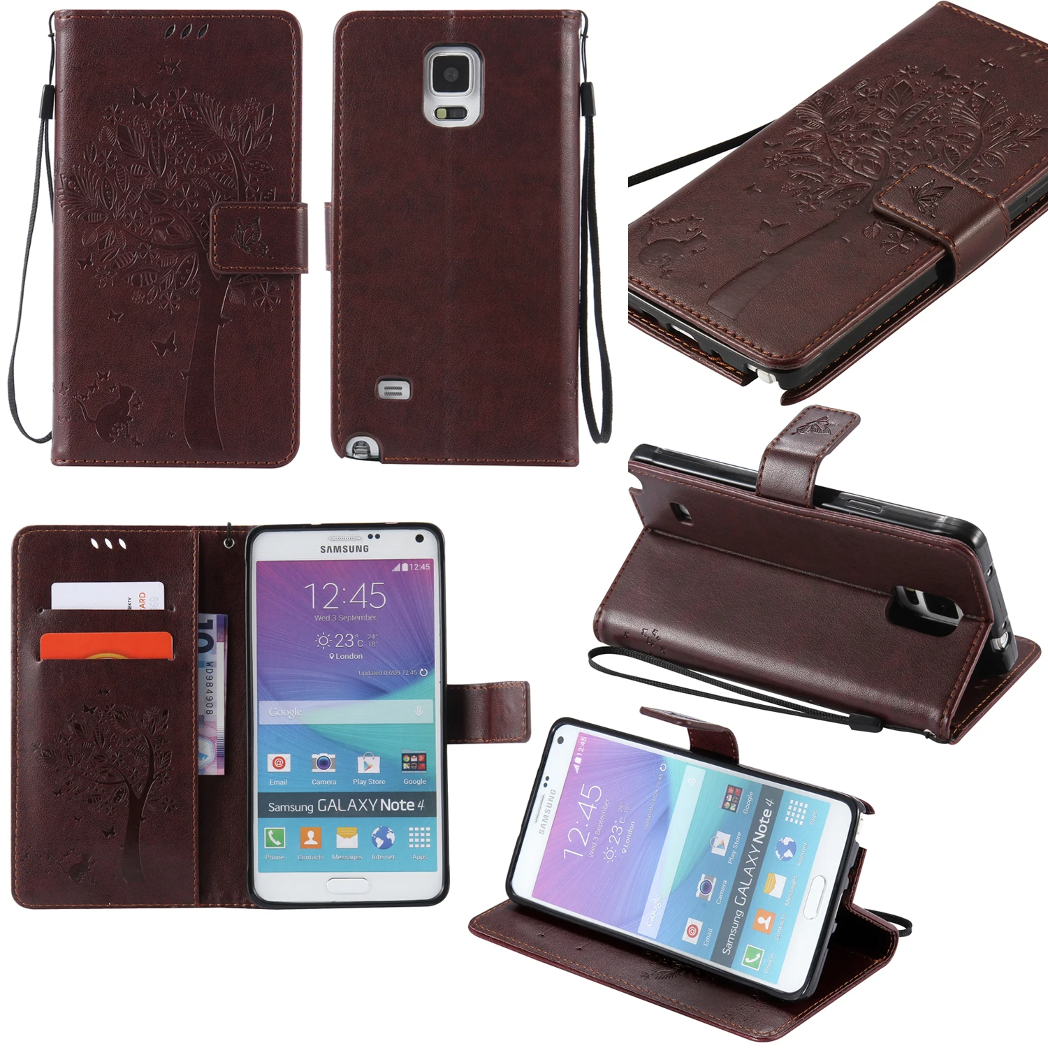 Для Galaxy note4 чехол N910 Роскошная тисненная кожа флип для SamSung Note 4 Coque N910f Capa 5 7 "Note