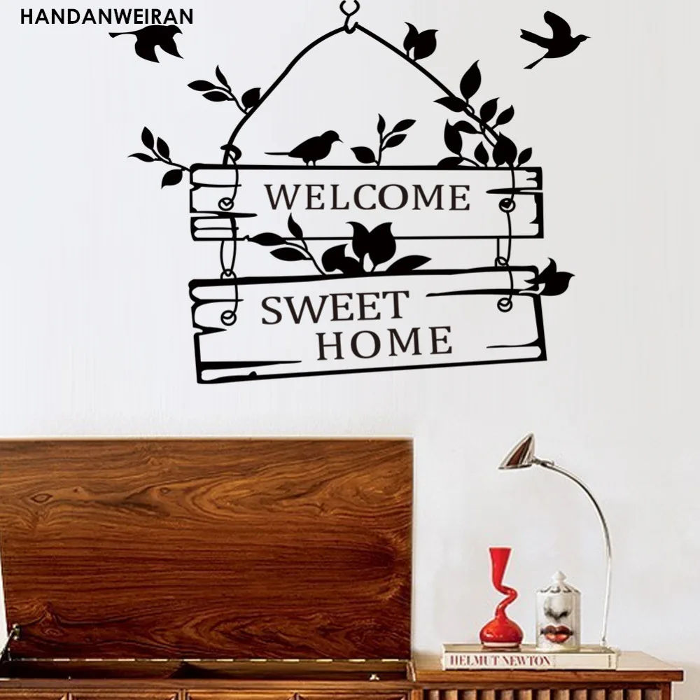 1 Sets Black Welcome Sweet Home Birds Decoration Wall Decals Decorative Removable Vinyl Wall Paper Stickers Funny
1 Sets Black Welcome Sweet Home Birds Decoration Wall Decals Decorative Removable Vinyl Wall Paper Stickers Funny