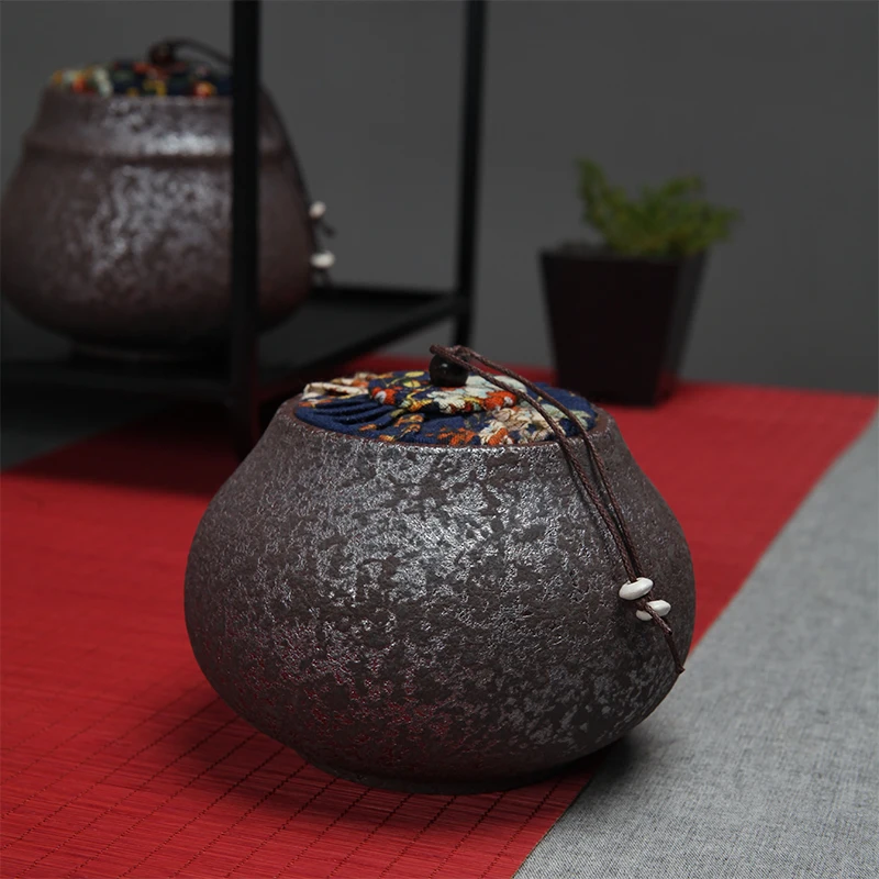 250ml Vintage Japanese Style Gongfu Tea Set Tea Cans Ceramic Coarse Pottery Rust Storage Pot Sealed Food Candy Tea Caddy Teapot
250ml Vintage Japanese Style Gongfu Tea Set Tea Cans Ceramic Coarse Pottery Rust Storage Pot Sealed Food Candy Tea Caddy Teapot