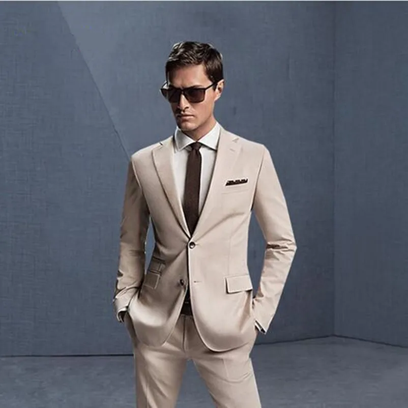 Fashion Two Pieces Beige Men Suit Custom Made Men Wedding Suits New Arrival Prom Party Dinner Suits
Fashion Two Pieces Beige Men Suit Custom Made Men Wedding Suits New Arrival Prom Party Dinner Suits