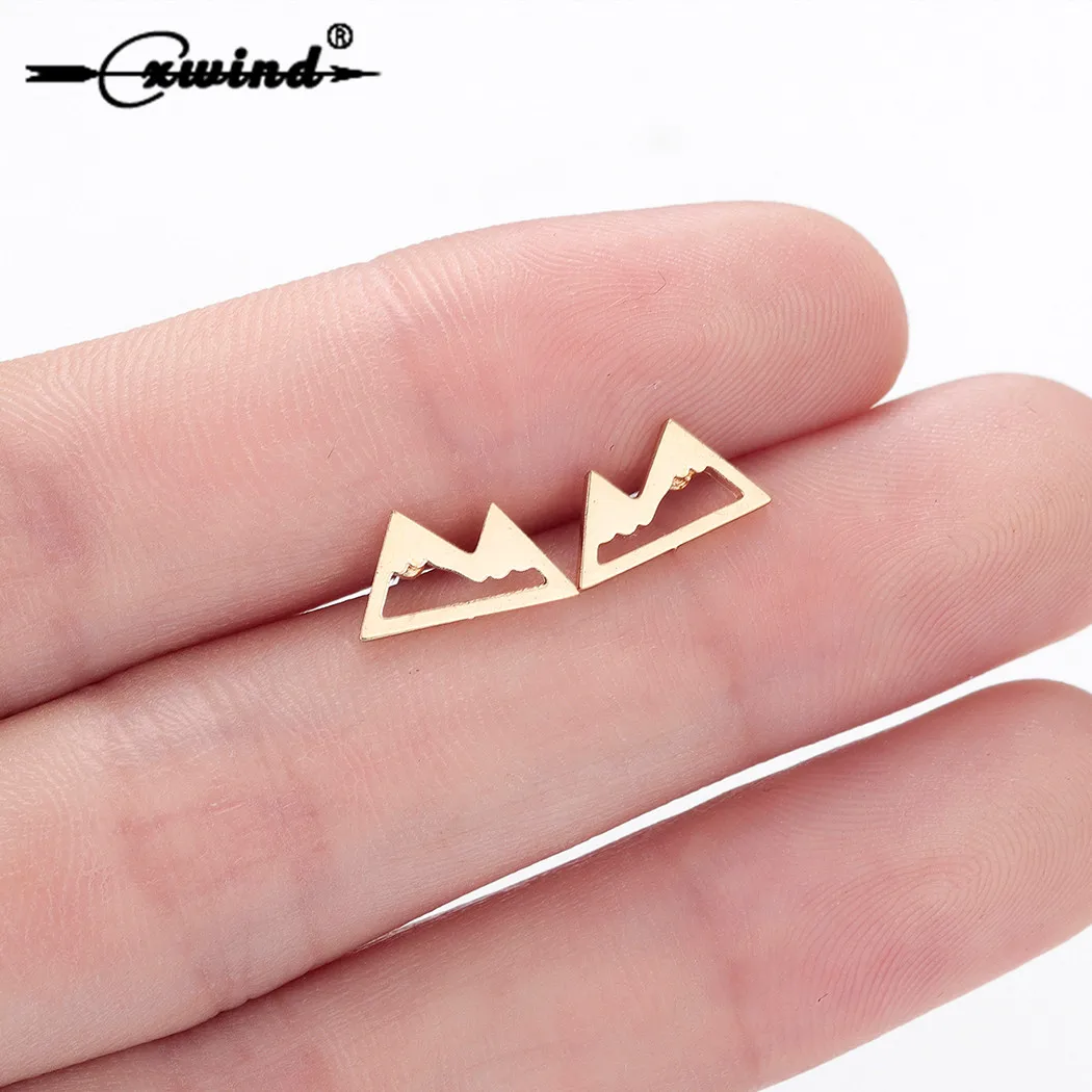 Cxwind Fashion Mountain Earrings Stud Mountain Design Earring Jewelry for Women Party Gifts Geometric Stud Earrings brincos
Cxwind Fashion Mountain Earrings Stud Mountain Design Earring Jewelry for Women Party Gifts Geometric Stud Earrings brincos